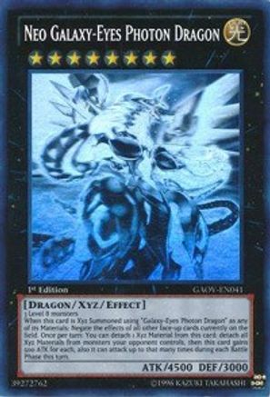 Neo Galaxy-Eyes Photon Dragon (Ghost Rare) (GAOV-EN041) - Galactic Overlord 1st Edition - Premium Yugioh Single from Konami - Just $32.46! Shop now at Game Crave Tournament Store