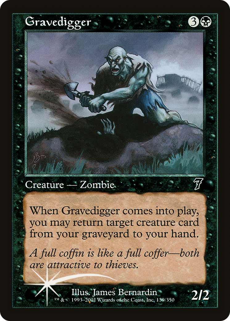 Gravedigger (7ED-139★) - Seventh Edition Foil - Premium MTG Single from Wizards of the Coast - Just $1.50! Shop now at Game Crave Tournament Store