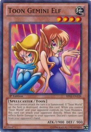 Toon Gemini Elf (BP01-EN128) - Battle Pack: Epic Dawn Unlimited - Premium Yugioh Single from Konami - Just $0.34! Shop now at Game Crave Tournament Store