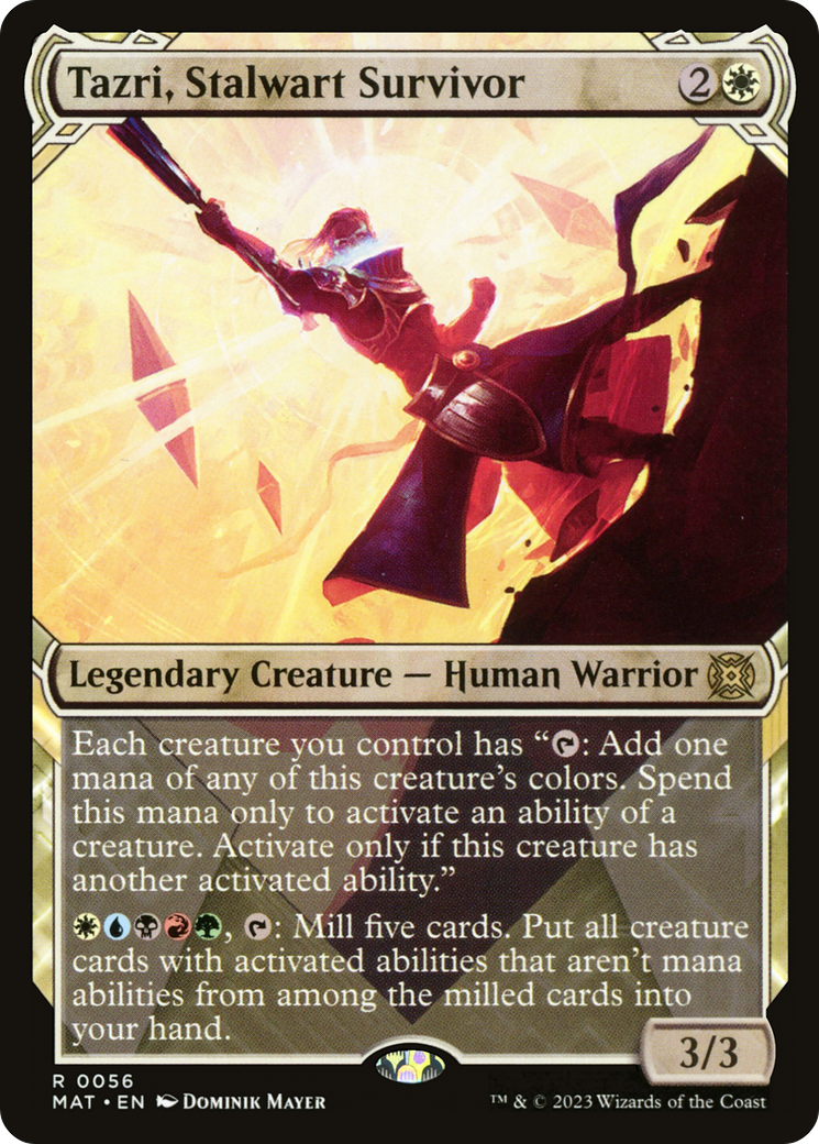 Tazri, Stalwart Survivor (MAT-056) - March of the Machine: The Aftermath: (Showcase) Foil - Premium MTG Single from Wizards of the Coast - Just $0.08! Shop now at Game Crave Tournament Store