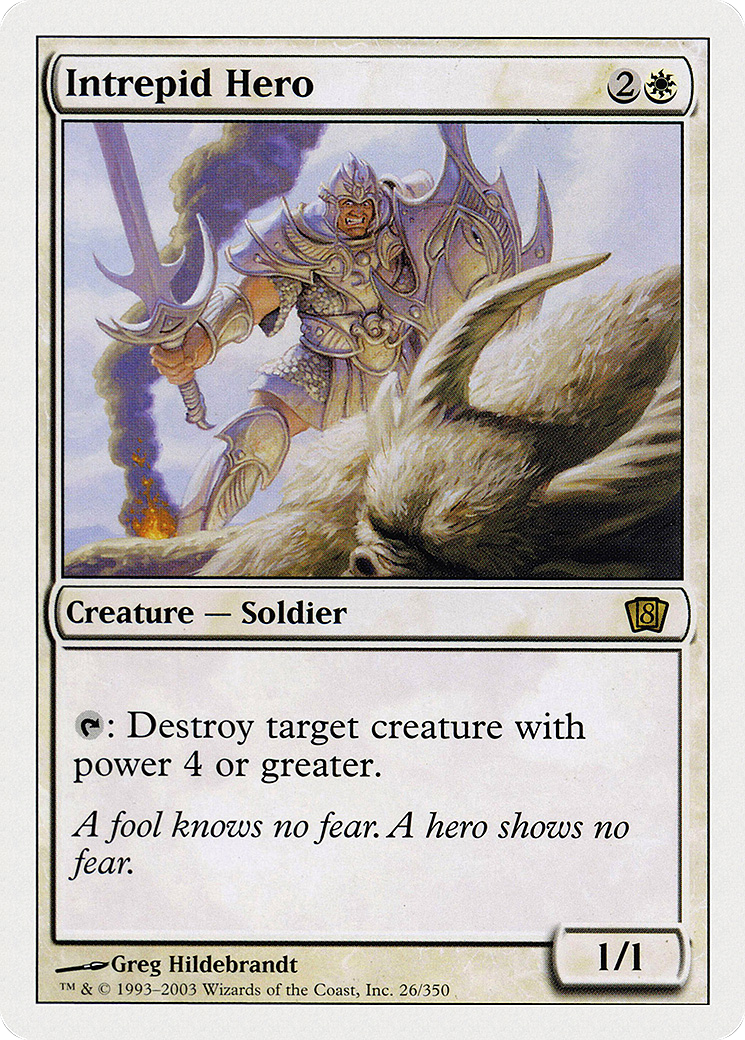 Intrepid Hero (8ED-026) - Eighth Edition - Premium MTG Single from Wizards of the Coast - Just $0.27! Shop now at Game Crave Tournament Store