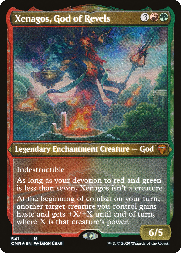 Xenagos, God of Revels (CMR-541) - Commander Legends: (nyxtouched) Etched Foil - Premium MTG Single from Wizards of the Coast - Just $2.44! Shop now at Game Crave Tournament Store