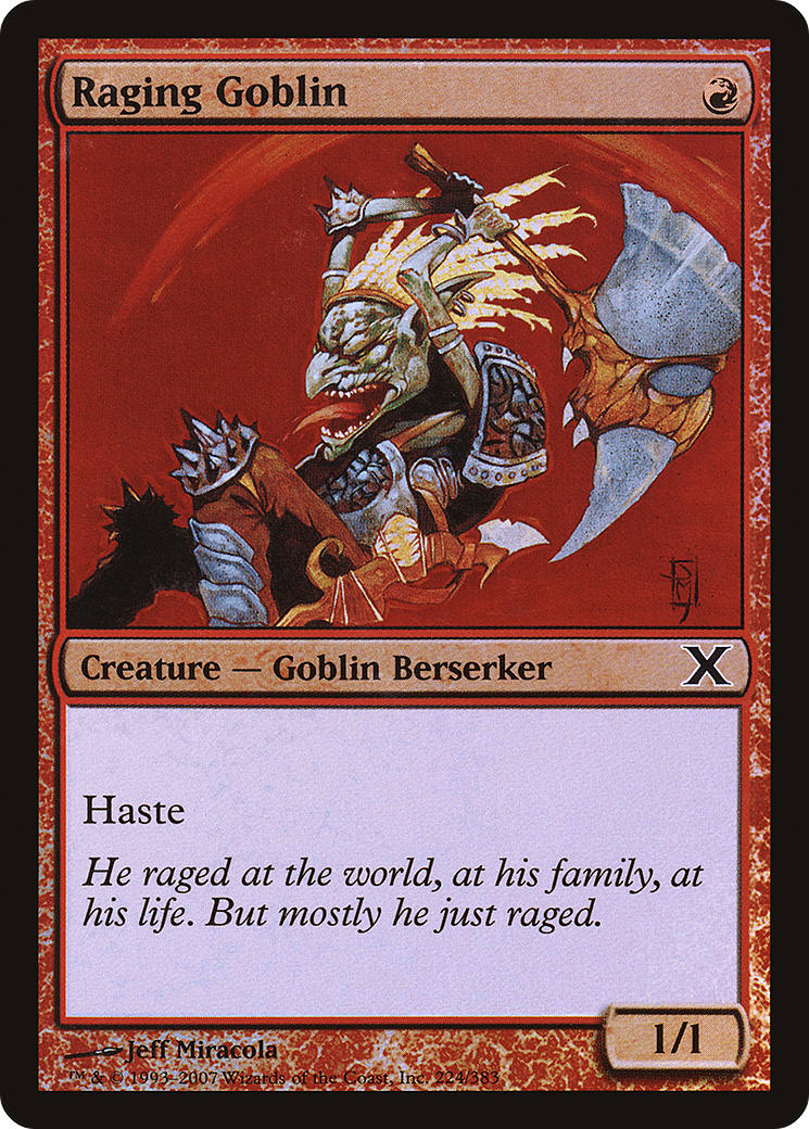 Raging Goblin (10E-224★) - Tenth Edition Foil - Premium MTG Single from Wizards of the Coast - Just $0.66! Shop now at Game Crave Tournament Store