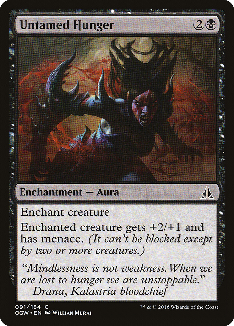 Untamed Hunger (OGW-091) - Oath of the Gatewatch Foil - Premium MTG Single from Wizards of the Coast - Just $0.08! Shop now at Game Crave Tournament Store
