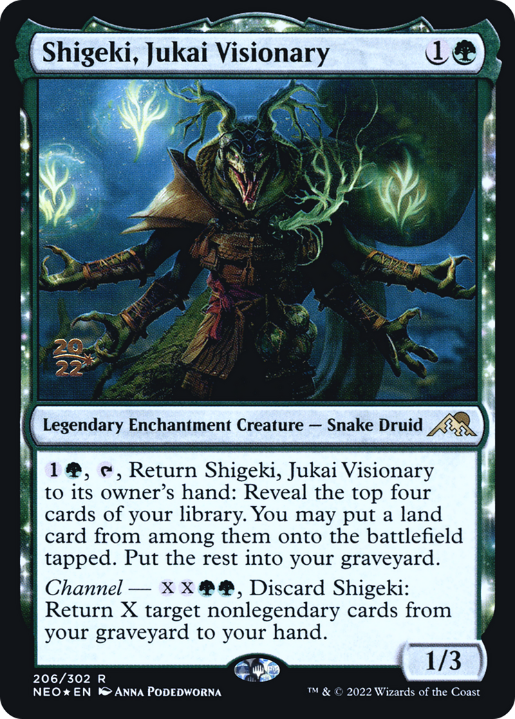 Shigeki, Jukai Visionary (PNEO-206S) - Kamigawa: Neon Dynasty Promos Foil - Premium MTG Single from Wizards of the Coast - Just $0.52! Shop now at Game Crave Tournament Store