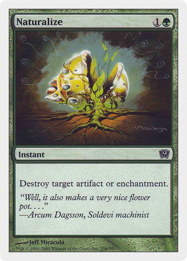 Naturalize (9ED-258) - Ninth Edition - Premium MTG Single from Wizards of the Coast - Just $0.25! Shop now at Game Crave Tournament Store