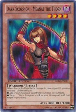 Dark Scorpion - Meanae the Thorn (GLD5-EN012) - Gold Series: Haunted Mine Limited - Premium Yugioh Single from Konami - Just $0.25! Shop now at Game Crave Tournament Store