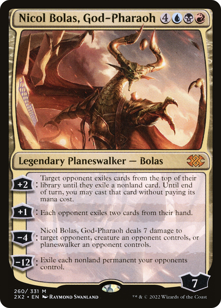 Nicol Bolas, God-Pharaoh (2X2-260) - Double Masters 2022 Foil - Premium MTG Single from Wizards of the Coast - Just $3.22! Shop now at Game Crave Tournament Store