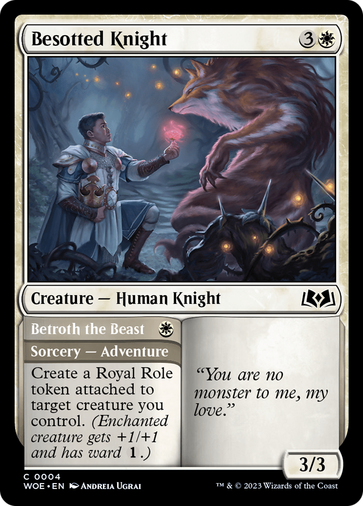 Besotted Knight // Betroth the Beast (WOE-004) - Wilds of Eldraine - Premium MTG Single from Wizards of the Coast - Just $0.08! Shop now at Game Crave Tournament Store