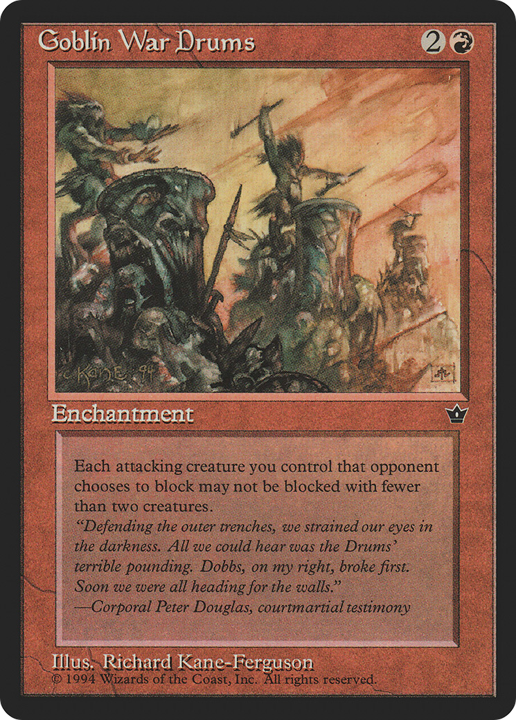 Goblin War Drums (FEM-58B) - Fallen Empires - Premium MTG Single from Wizards of the Coast - Just $0.08! Shop now at Game Crave Tournament Store