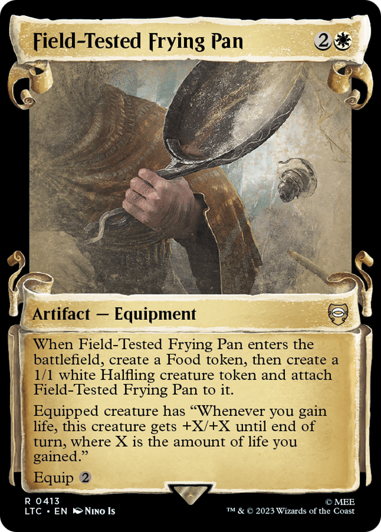 Field-Tested Frying Pan (LTC-413) - Tales of Middle-earth Commander: (Showcase) Foil - Premium MTG Single from Wizards of the Coast - Just $0.21! Shop now at Game Crave Tournament Store