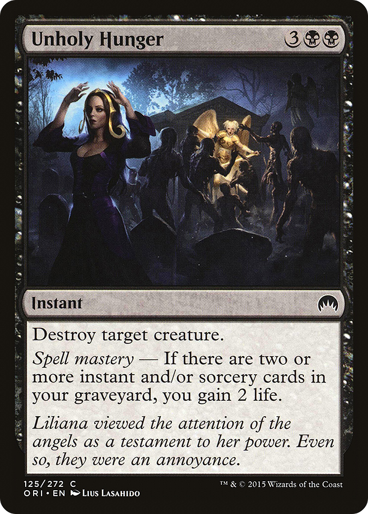 Unholy Hunger (ORI-125) - Magic Origins Foil - Premium MTG Single from Wizards of the Coast - Just $0.08! Shop now at Game Crave Tournament Store