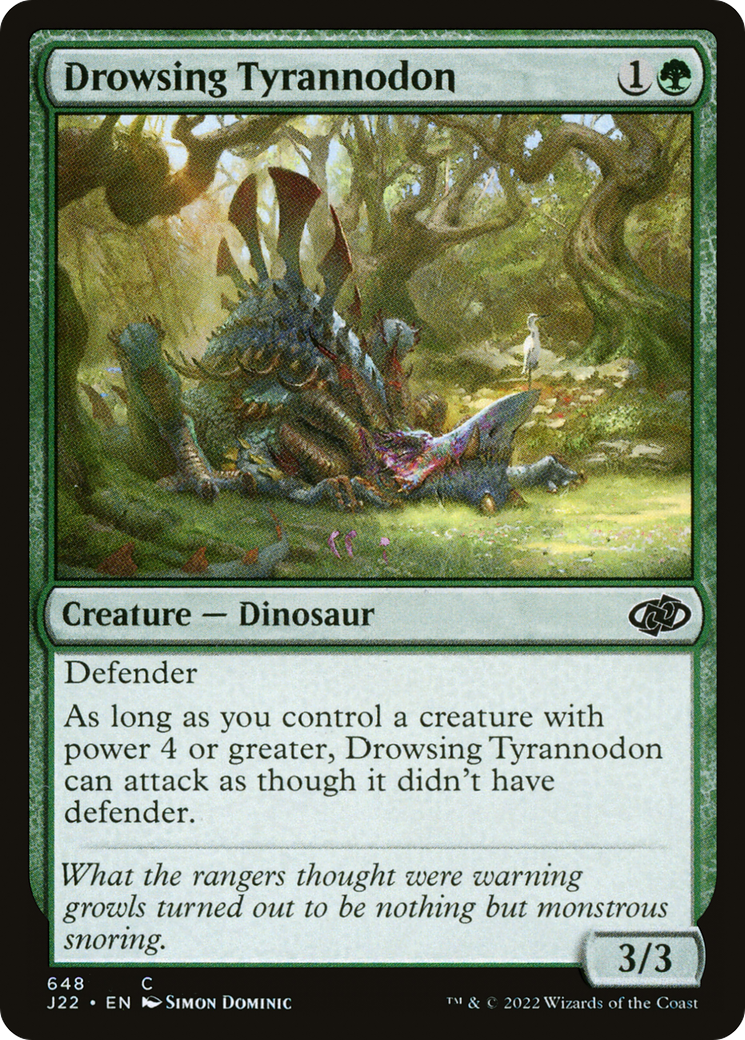 Drowsing Tyrannodon (J22-648) - Jumpstart 2022 - Premium MTG Single from Wizards of the Coast - Just $0.08! Shop now at Game Crave Tournament Store