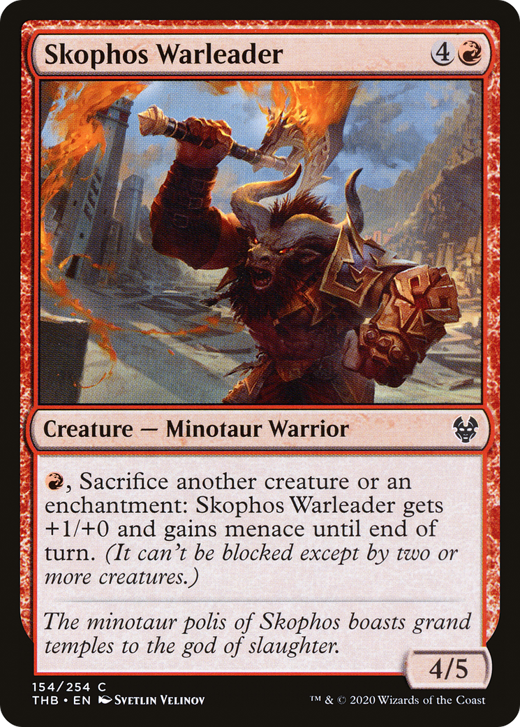 Skophos Warleader (THB-154) - Theros Beyond Death - Premium MTG Single from Wizards of the Coast - Just $0.25! Shop now at Game Crave Tournament Store