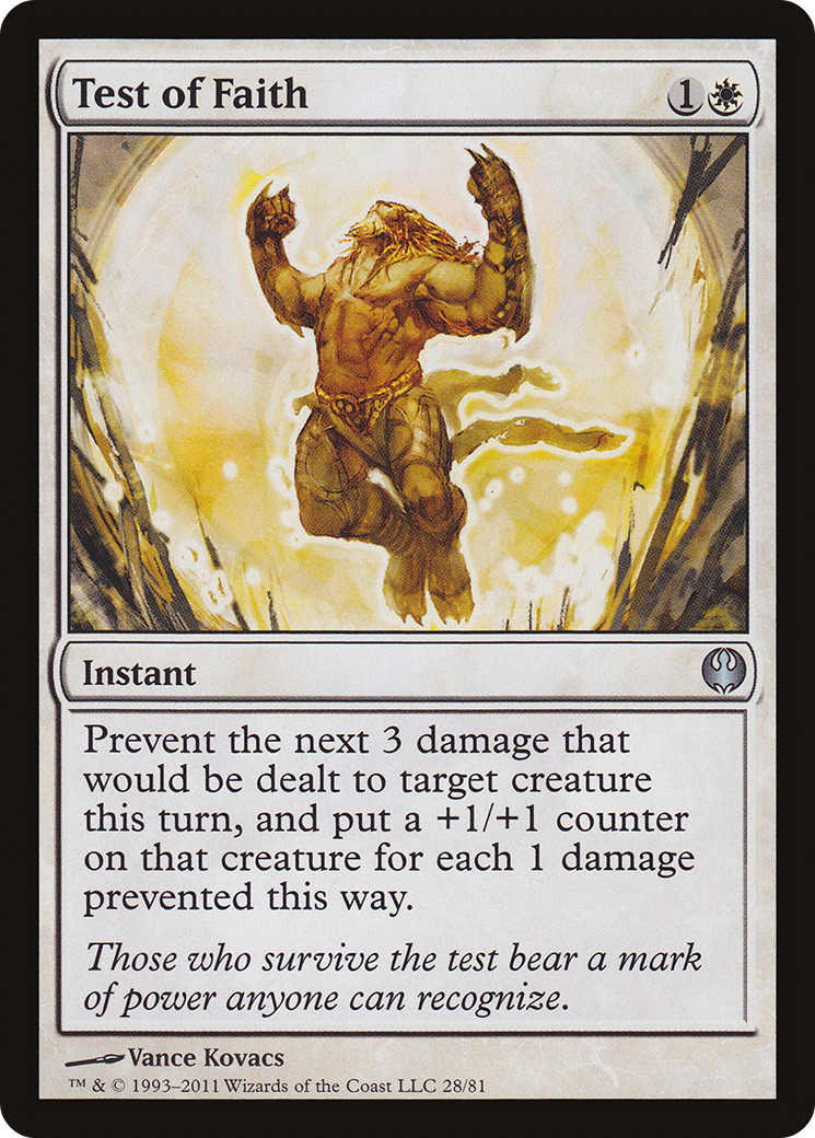 Test of Faith (DDG-028) - Duel Decks: Knights vs. Dragons - Premium MTG Single from Wizards of the Coast - Just $0.25! Shop now at Game Crave Tournament Store