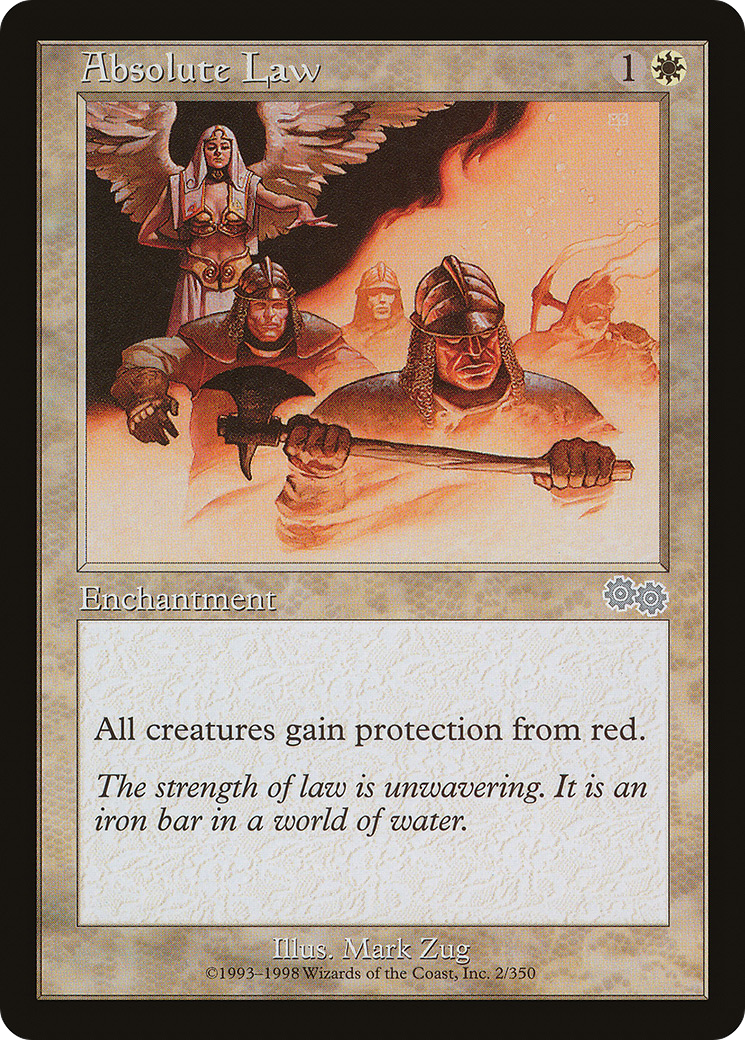 Absolute Law (USG-002) - Urza's Saga - Premium MTG Single from Wizards of the Coast - Just $0.10! Shop now at Game Crave Tournament Store