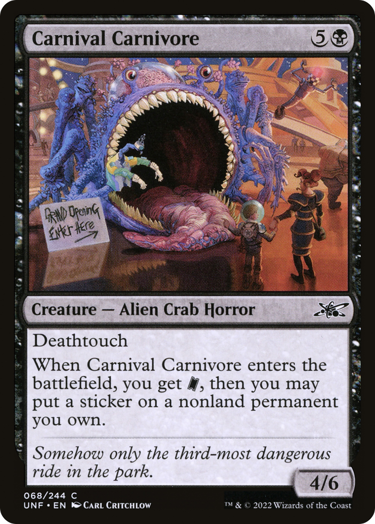 Carnival Carnivore (UNF-068) - Unfinity - Premium MTG Single from Wizards of the Coast - Just $0.25! Shop now at Game Crave Tournament Store