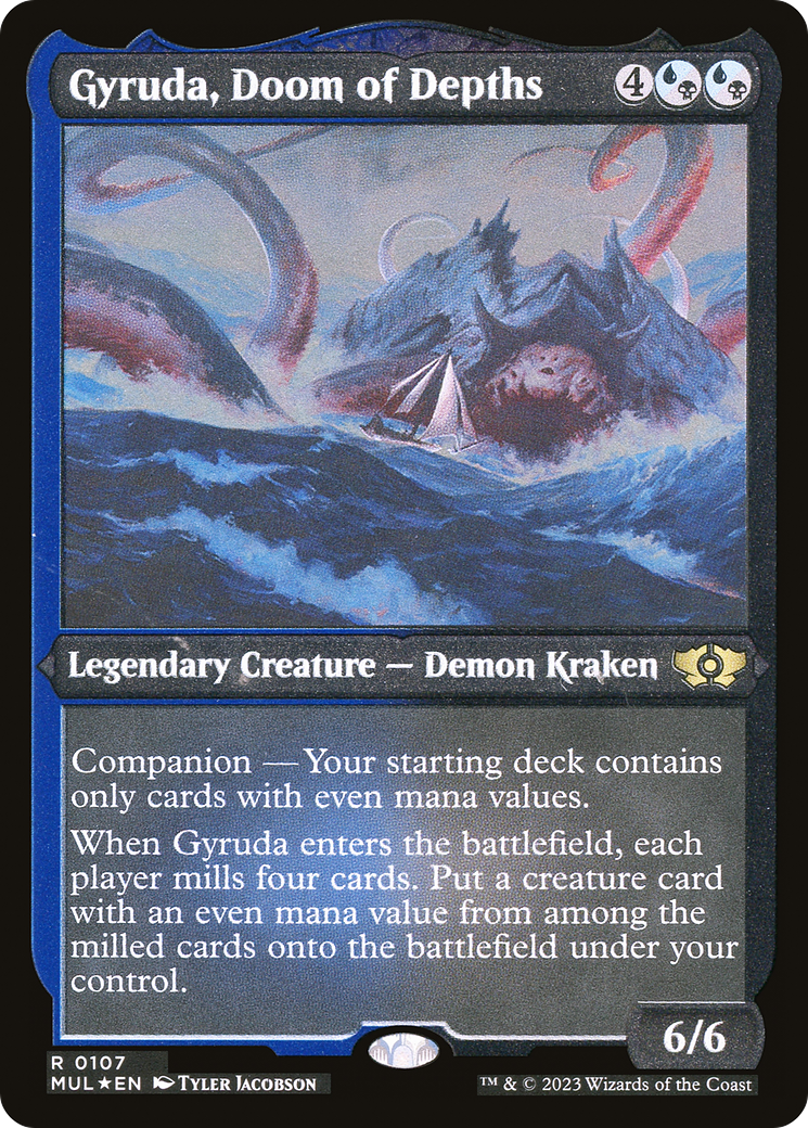 Gyruda, Doom of Depths (MUL-107) - Multiverse Legends: (companion) Etched Foil - Premium MTG Single from Wizards of the Coast - Just $0.23! Shop now at Game Crave Tournament Store