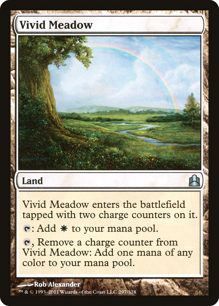 Vivid Meadow (CMD-297) - Commander 2011 - Premium MTG Single from Wizards of the Coast - Just $0.08! Shop now at Game Crave Tournament Store