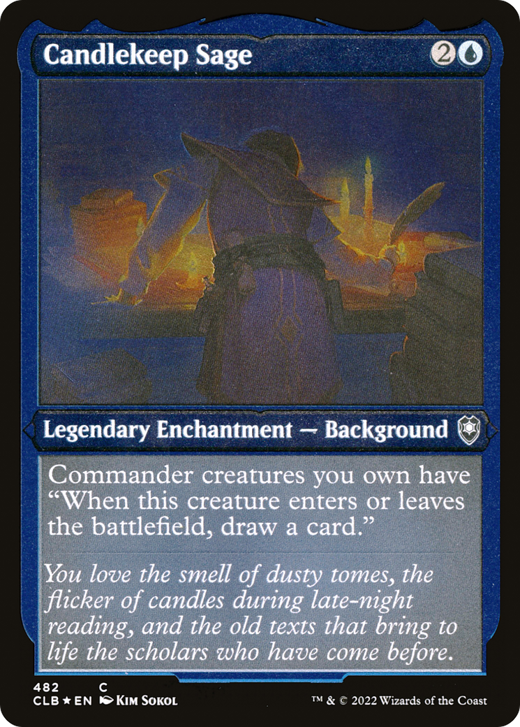 Candlekeep Sage (CLB-482) - Commander Legends: Battle for Baldur's Gate Etched Foil - Premium MTG Single from Wizards of the Coast - Just $0.08! Shop now at Game Crave Tournament Store