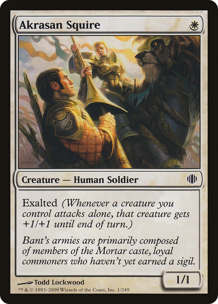 Akrasan Squire (ALA-001) - Shards of Alara Foil - Premium MTG Single from Wizards of the Coast - Just $1.01! Shop now at Game Crave Tournament Store