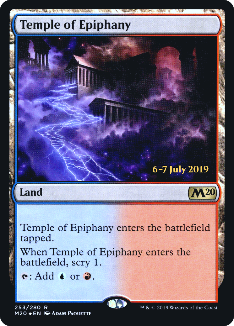 Temple of Epiphany (PM20-253S) - Core Set 2020 Promos Foil - Premium MTG Single from Wizards of the Coast - Just $0.12! Shop now at Game Crave Tournament Store