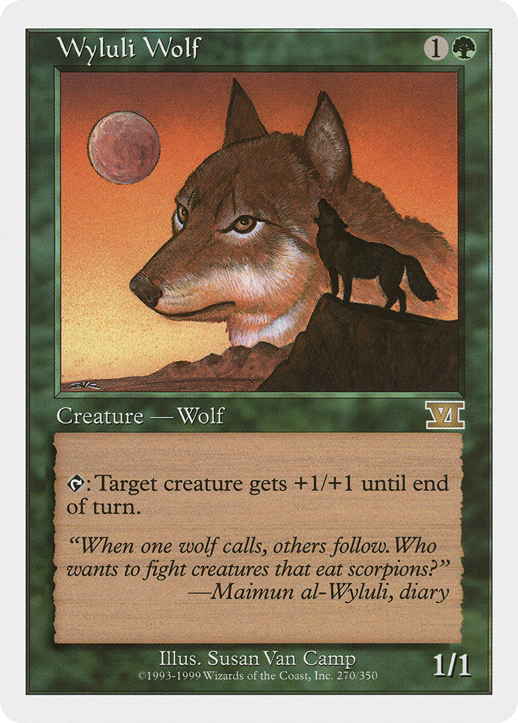 Wyluli Wolf (6ED-270) - Classic Sixth Edition - Premium MTG Single from Wizards of the Coast - Just $0.64! Shop now at Game Crave Tournament Store