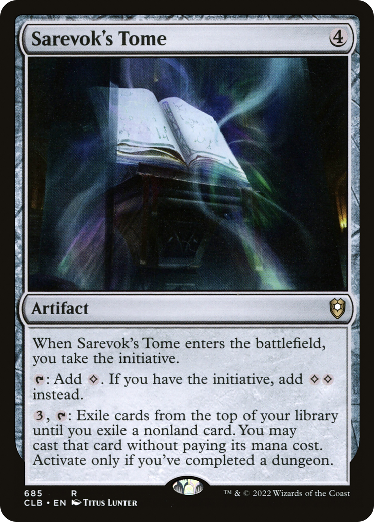 Sarevok's Tome (CLB-685) - Commander Legends: Battle for Baldur's Gate - Premium MTG Single from Wizards of the Coast - Just $0.38! Shop now at Game Crave Tournament Store
