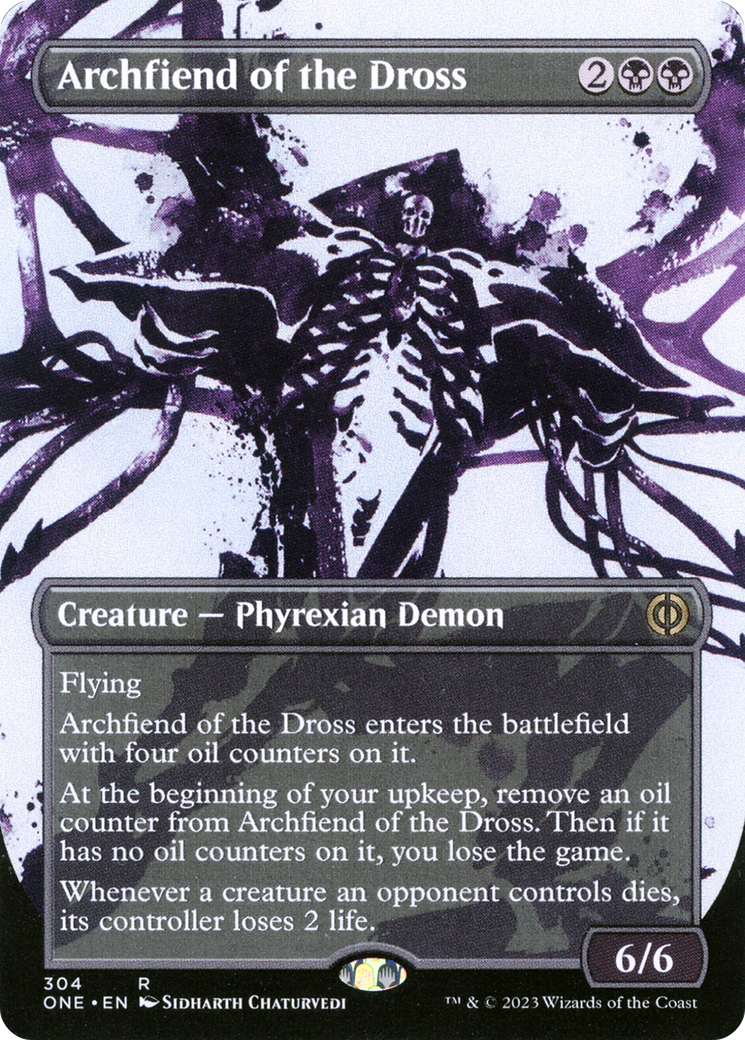 Archfiend of the Dross (ONE-304) - Phyrexia: All Will Be One: (Showcase) (Borderless) - Premium MTG Single from Wizards of the Coast - Just $0.10! Shop now at Game Crave Tournament Store