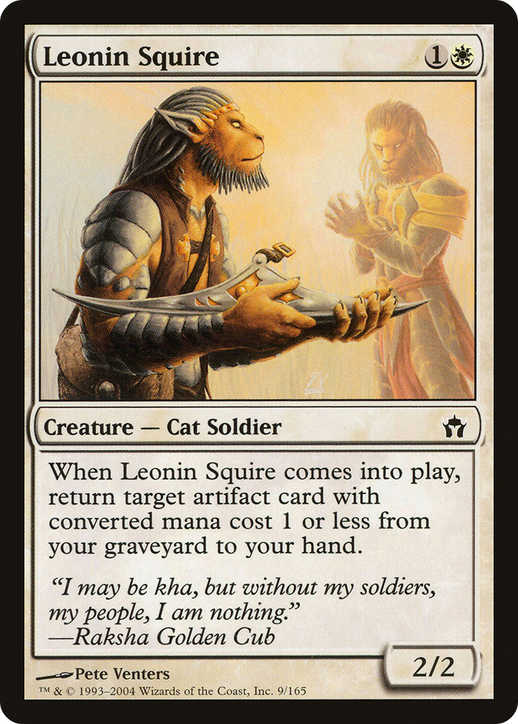 Leonin Squire (5DN-009) - Fifth Dawn Foil - Premium MTG Single from Wizards of the Coast - Just $0.36! Shop now at Game Crave Tournament Store