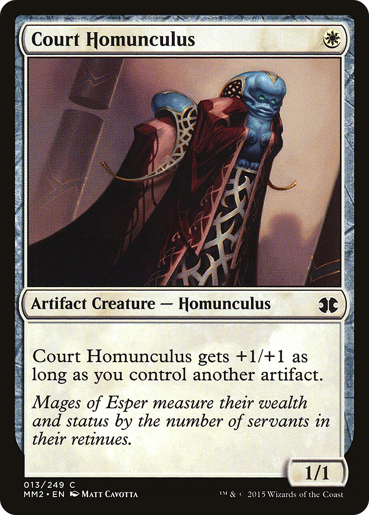 Court Homunculus (MM2-013) - Modern Masters 2015 Foil - Premium MTG Single from Wizards of the Coast - Just $0.33! Shop now at Game Crave Tournament Store