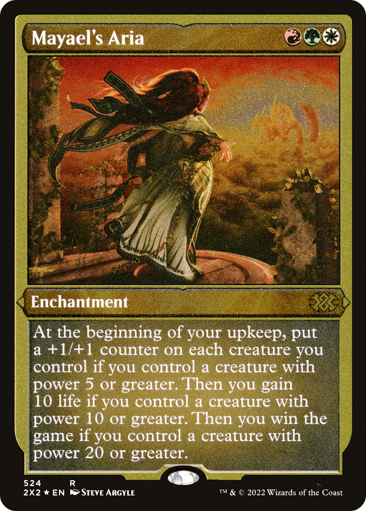 Mayael's Aria (2X2-524) - Double Masters 2022 Etched Foil - Premium MTG Single from Wizards of the Coast - Just $1.58! Shop now at Game Crave Tournament Store