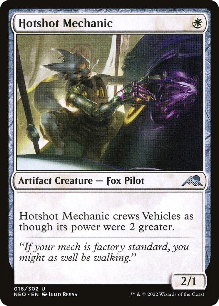 Hotshot Mechanic (NEO-016) - Kamigawa: Neon Dynasty Foil - Premium MTG Single from Wizards of the Coast - Just $0.10! Shop now at Game Crave Tournament Store
