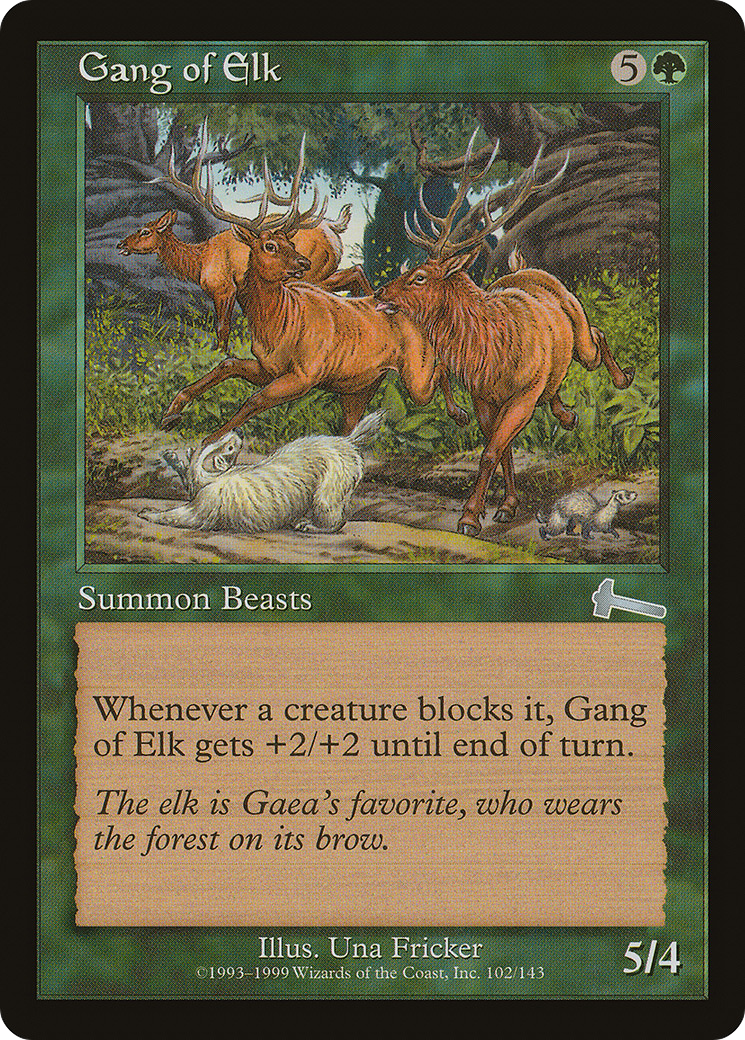 Gang of Elk (ULG-102) - Urza's Legacy Foil - Premium MTG Single from Wizards of the Coast - Just $1.59! Shop now at Game Crave Tournament Store
