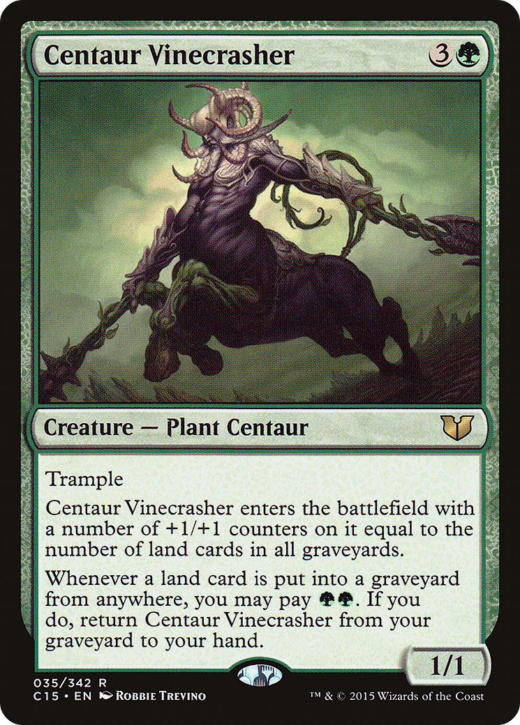Centaur Vinecrasher (C15-035) - Commander 2015 - Premium MTG Single from Wizards of the Coast - Just $0.08! Shop now at Game Crave Tournament Store