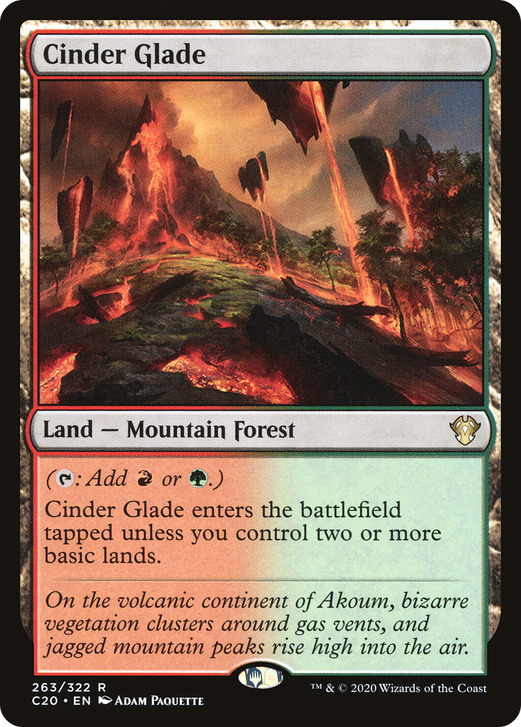 Cinder Glade (C20-263) - Commander 2020 - Premium MTG Single from Wizards of the Coast - Just $0.09! Shop now at Game Crave Tournament Store