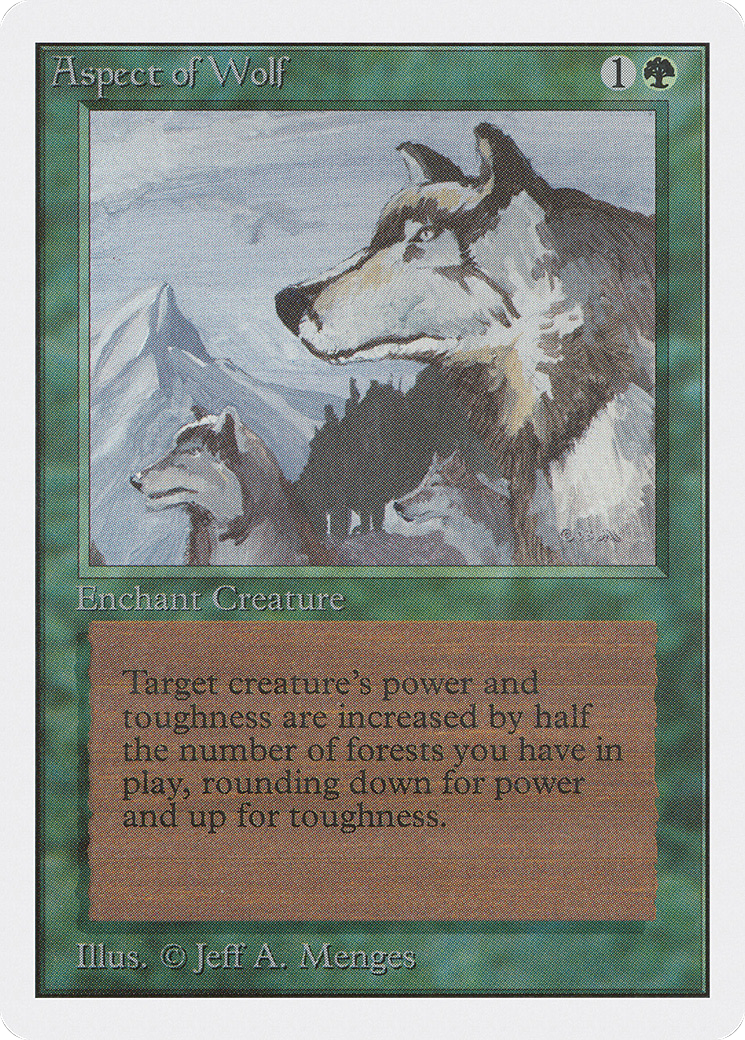 Aspect of Wolf (2ED-185) - Unlimited Edition - Premium MTG Single from Wizards of the Coast - Just $20.36! Shop now at Game Crave Tournament Store