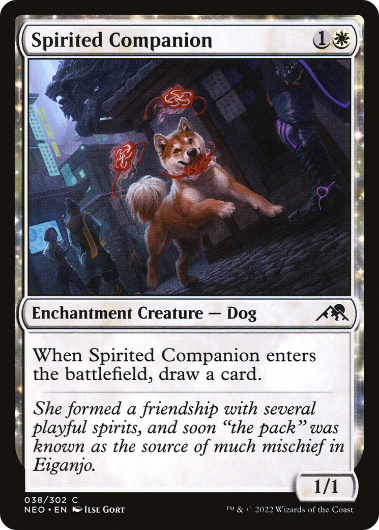 Spirited Companion (NEO-038) - Kamigawa: Neon Dynasty - Premium MTG Single from Wizards of the Coast - Just $0.25! Shop now at Game Crave Tournament Store