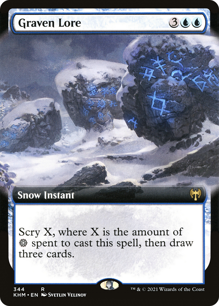 Graven Lore (KHM-344) - Kaldheim: (Extended Art, snow) Foil - Premium MTG Single from Wizards of the Coast - Just $0.25! Shop now at Game Crave Tournament Store