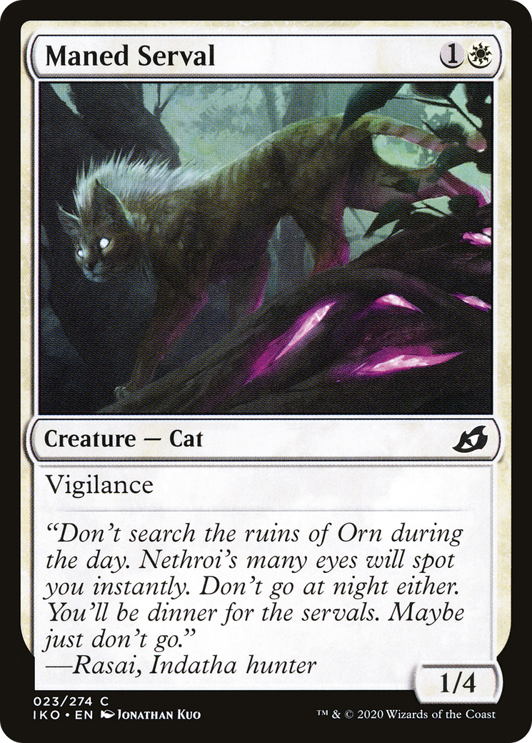 Maned Serval (IKO-023) - Ikoria: Lair of Behemoths - Premium MTG Single from Wizards of the Coast - Just $0.08! Shop now at Game Crave Tournament Store