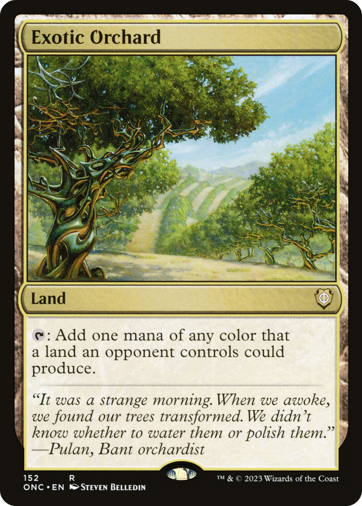 Exotic Orchard (ONC-152) - Phyrexia: All Will Be One Commander - Premium MTG Single from Wizards of the Coast - Just $0.25! Shop now at Game Crave Tournament Store