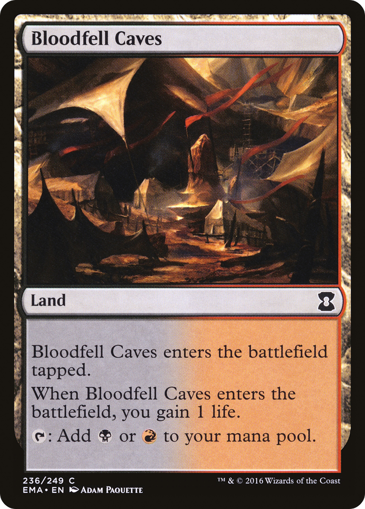 Bloodfell Caves (EMA-236) - Eternal Masters Foil - Premium MTG Single from Wizards of the Coast - Just $0.25! Shop now at Game Crave Tournament Store