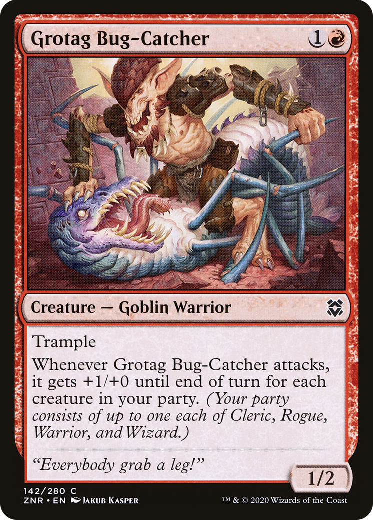 Grotag Bug-Catcher (ZNR-142) - Zendikar Rising Foil - Premium MTG Single from Wizards of the Coast - Just $0.25! Shop now at Game Crave Tournament Store