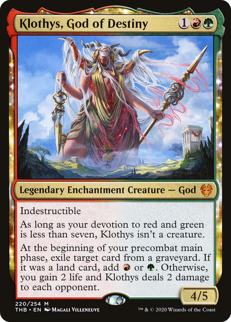 Klothys, God of Destiny (THB-220) - Theros Beyond Death: (nyxtouched) - Premium MTG Single from Wizards of the Coast - Just $1.53! Shop now at Game Crave Tournament Store