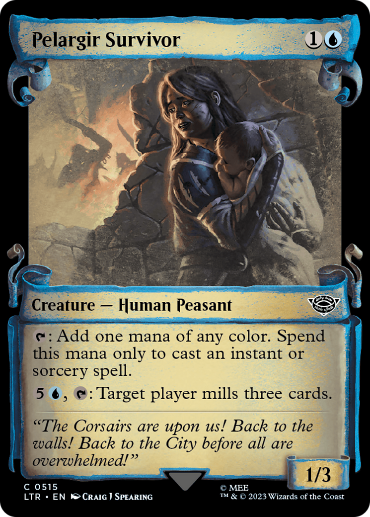 Pelargir Survivor (LTR-515) - The Lord of the Rings: Tales of Middle-earth: (Showcase) Foil - Premium MTG Single from Wizards of the Coast - Just $0.08! Shop now at Game Crave Tournament Store