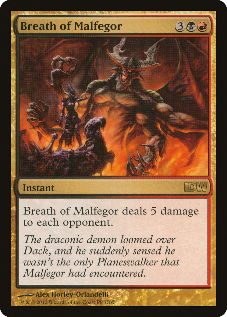 Breath of Malfegor (PIDW-008) - IDW Comics Inserts - Premium MTG Single from Wizards of the Coast - Just $2.74! Shop now at Game Crave Tournament Store