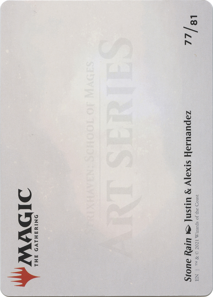 Stone Rain // Stone Rain (ASTX-077) - Strixhaven Art Series (Borderless) Foil - Premium MTG Single from Wizards of the Coast - Just $0! Shop now at Game Crave Tournament Store