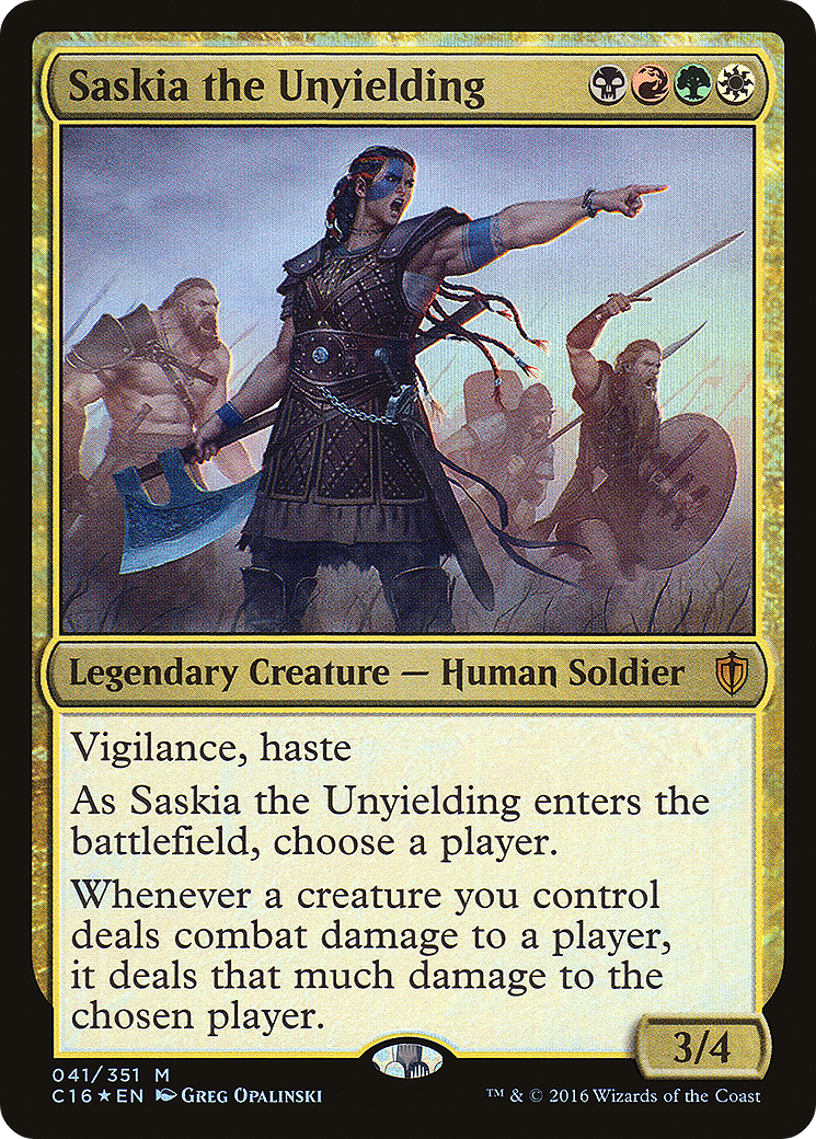 Saskia the Unyielding (C16-041) - Commander 2016 Foil - Premium MTG Single from Wizards of the Coast - Just $5.34! Shop now at Game Crave Tournament Store