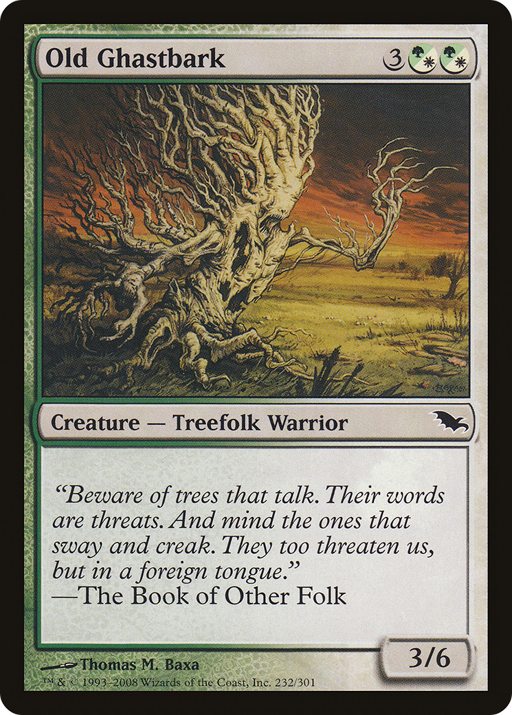 Old Ghastbark (SHM-232) - Shadowmoor Foil - Premium MTG Single from Wizards of the Coast - Just $0.12! Shop now at Game Crave Tournament Store