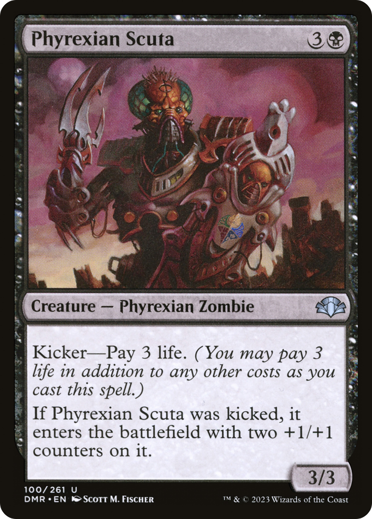 Phyrexian Scuta (DMR-100) - Dominaria Remastered Foil - Premium MTG Single from Wizards of the Coast - Just $0.25! Shop now at Game Crave Tournament Store